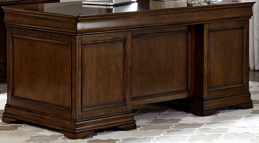 American Design Furniture by Monroe - Lafayette Cherry Wood Executive Desk